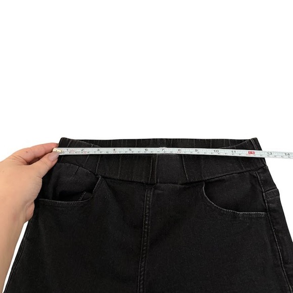 Universal Standard Black Pull On Wide Leg High Rise Stretch Jeans 2XS (6 / 8) - Picture 4 of 5